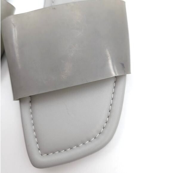 Stuart Weitzman Summer Flat Sandals Slip-On Women's Gray Size US7.5B EU38 - Picture 11 of 12